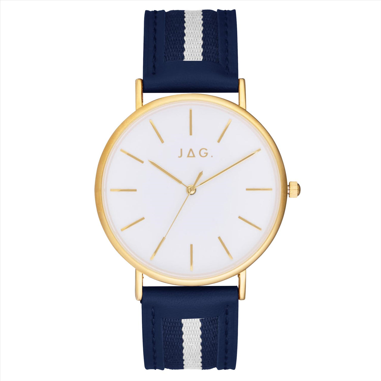 Jag Daniel Navy&White Strap Analoque Quartz Mens Watch