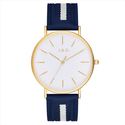 Jag Daniel Navy&White Strap Analoque Quartz Mens Watch