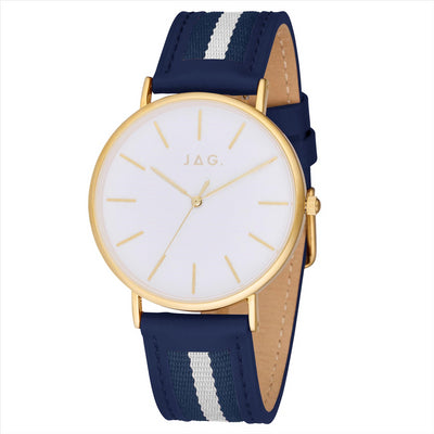 Jag Daniel Navy&White Strap Analoque Quartz Mens Watch