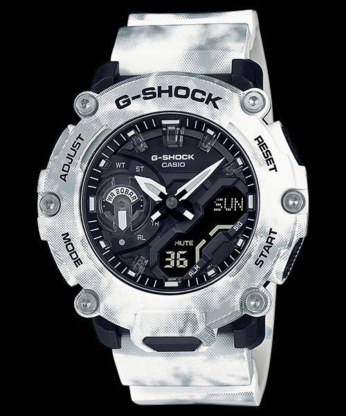 G Shock 200M Blk & White Watch