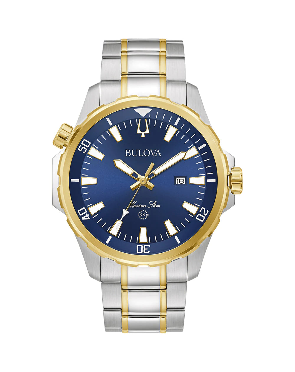 Bulova Marine Two Tone Gents Quartz Wr100m Watch