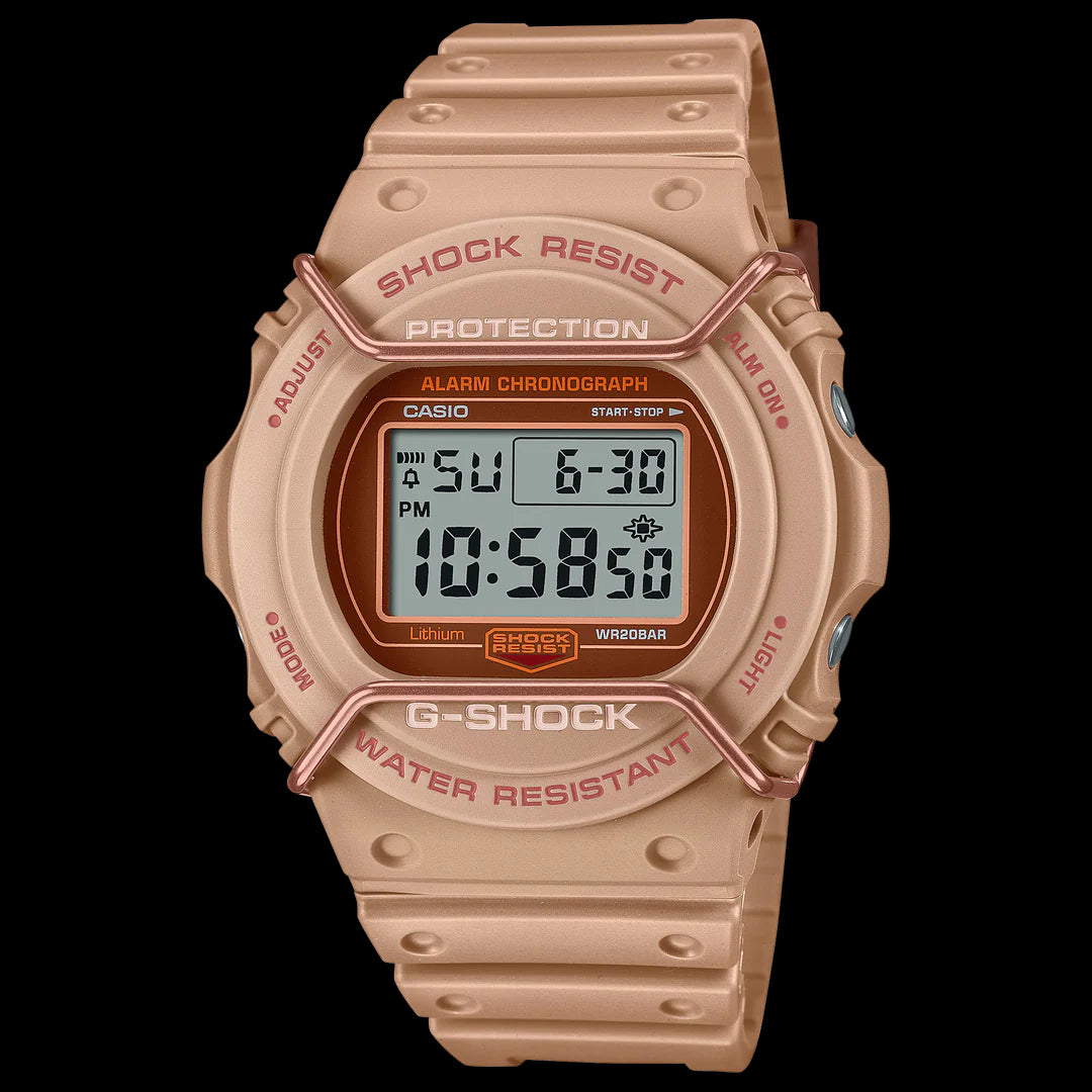 G Shock Digital 200M Alarm Brown Case Watch