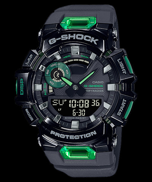 G Shock 200M Step Count B/Tooth Green Watch