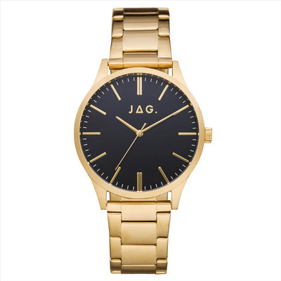 Jag Quartz Gold Plated Mens Dress Watch