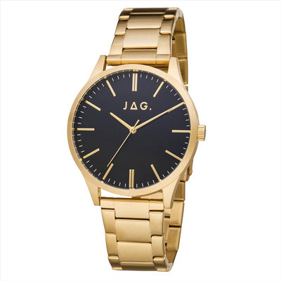 Jag Quartz Gold Plated Mens Dress Watch