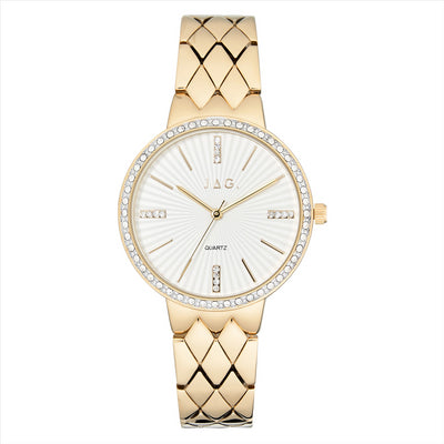 Jag Gold Plated Quartz Ladies Dress Watch