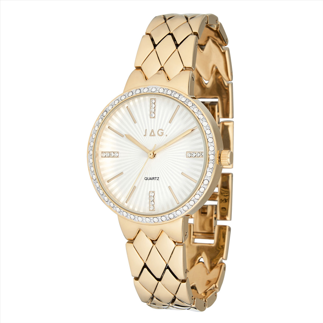 Jag Gold Plated Quartz Ladies Dress Watch