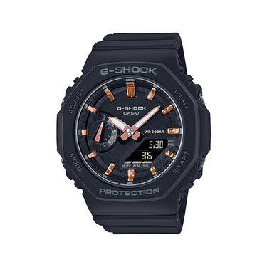 G Shock Ladies Duo 200M Alarm Blk Face Blk Resin Band