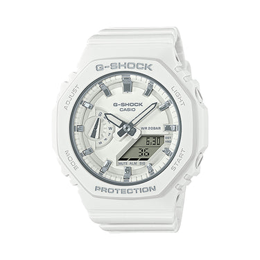 G Shock Ladies Duo 200M Alarm White Face White Resin Band Watch