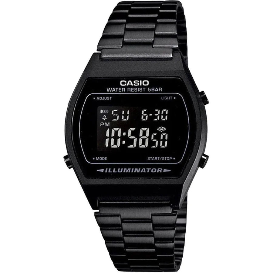 Casio Gents Digital 50M Alrm Blk Metal Band