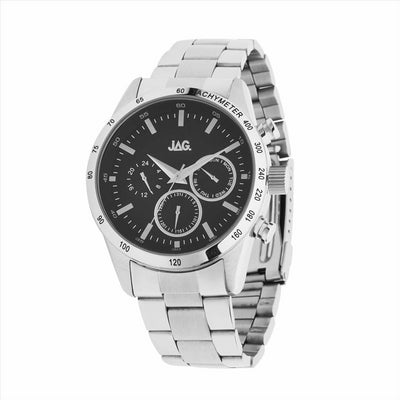 Jag Alain Black Dial Stainless Steel B/Let Mens Watch