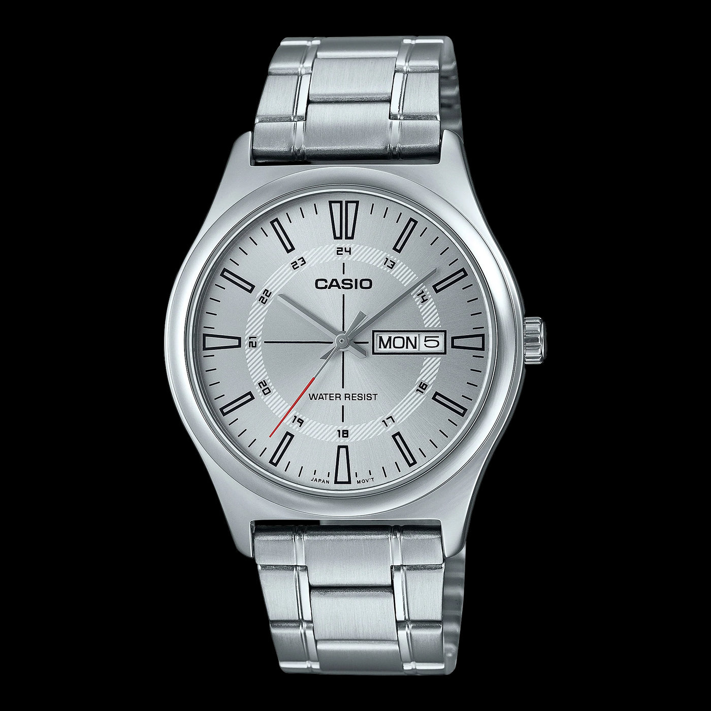 Casio Gents Analoque Wr White Face Stainless Steel Band