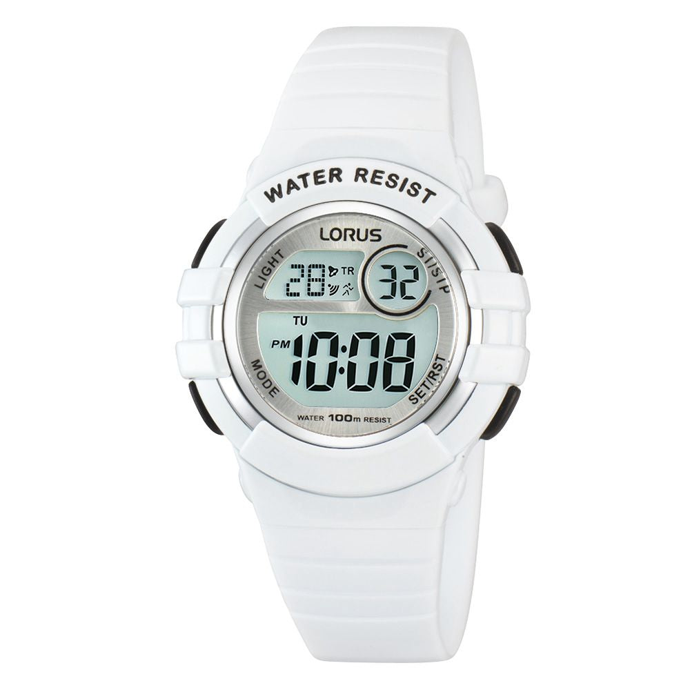 Lorus Youth Sports 100M Digital Multi Timer White Watch Xmas23 1607