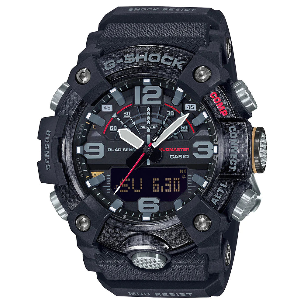 G Shock Mudmaster Quad Sens Barom Temp Step Count Blk Resin Band