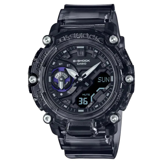 G Shock Duo Carbon Wave Alarm 200M Lcd & Bez Transp Band