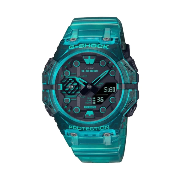 G Shock Duo 200M Alarm Blue Face Resin Band