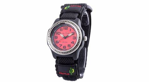 Cactus 100M Anmalogue Nylon Velcro Band/Red Dial