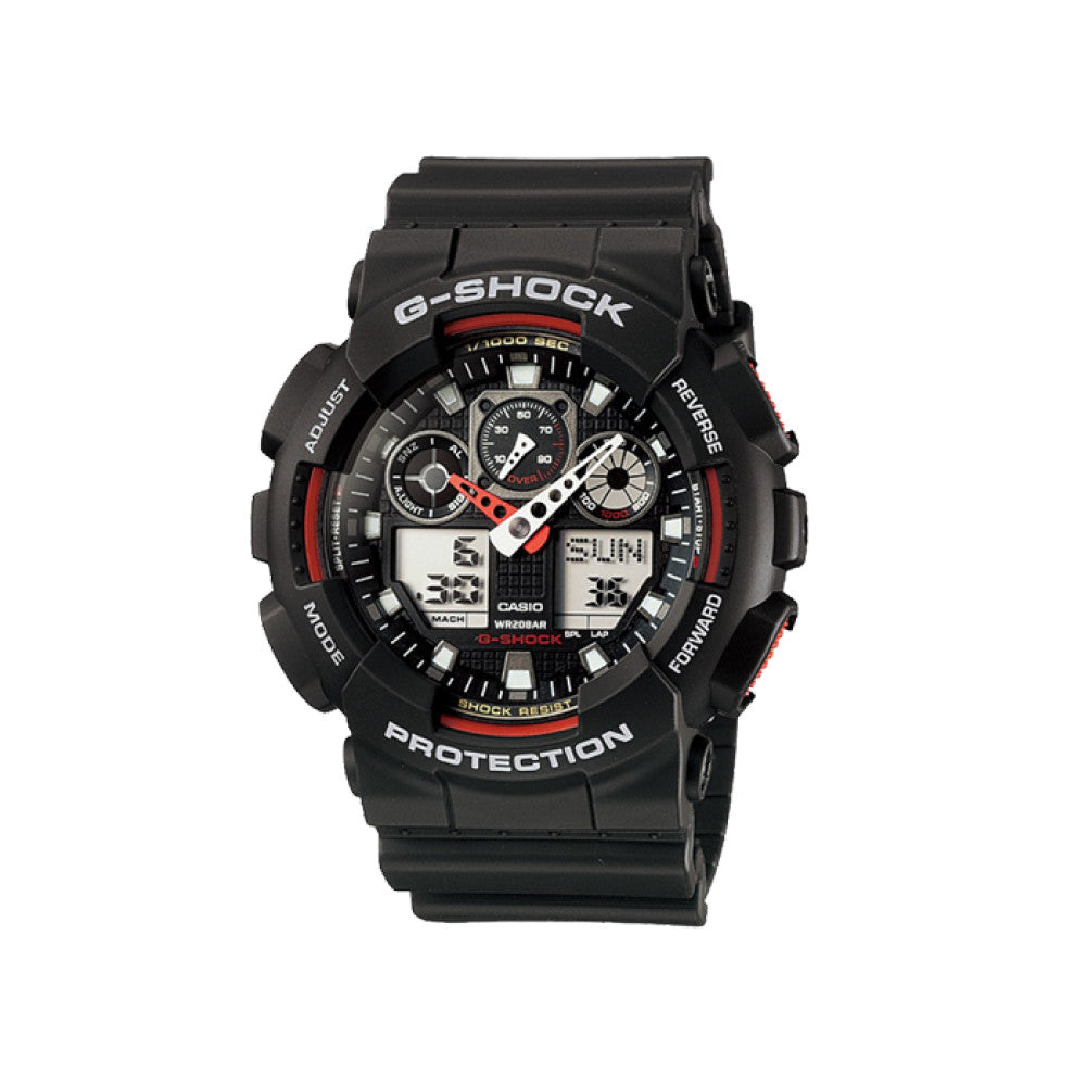 G/Shock Ana/Dig Duo 200Mwr,Anti Magnetism 1/1000 S/Watch, Red Bezel