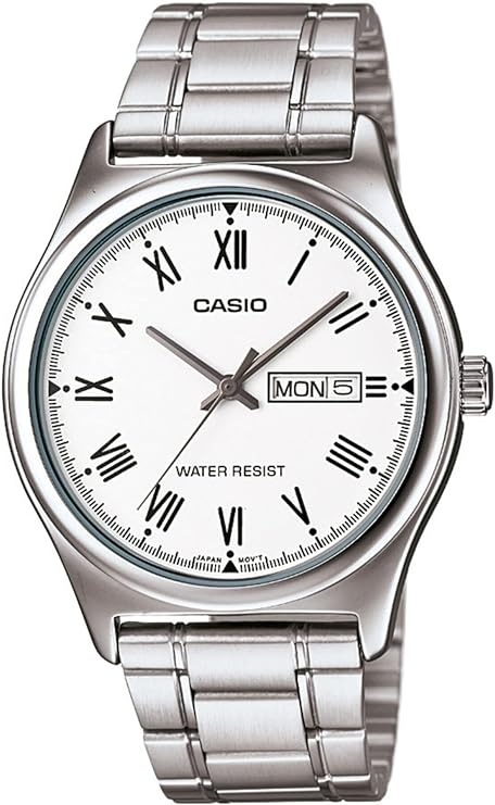 Casio Gents Analog.Wr White Face Stainless Band