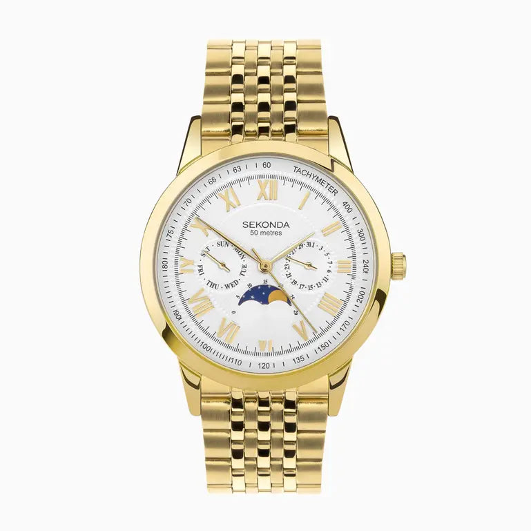 Sekonda Armstrong Moonphase Gold Bracelet - 40Mm