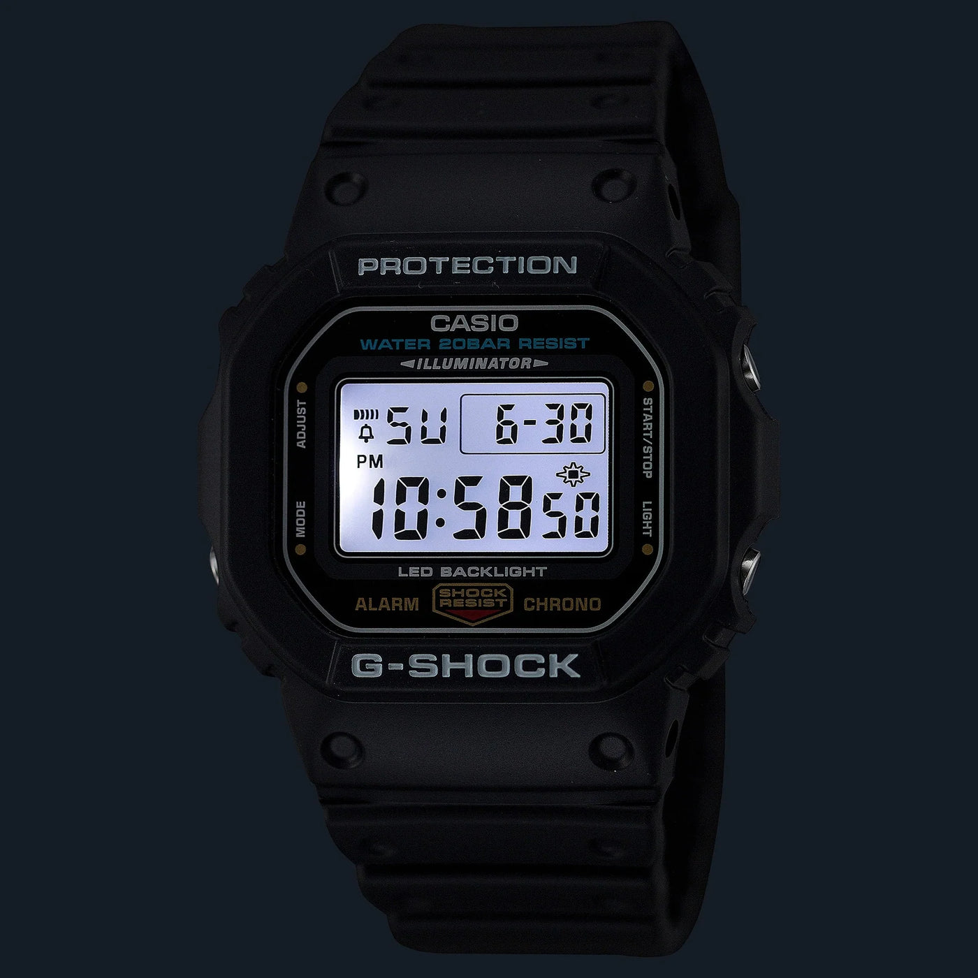 G-Shock 1St Model Dw5600-1,Black Resin Band