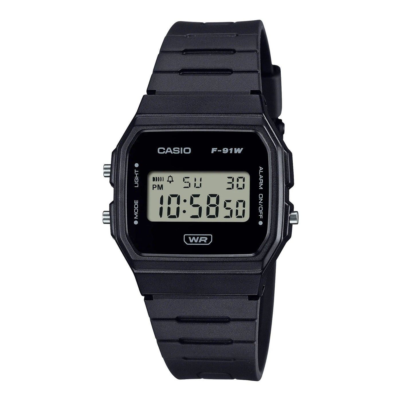Casio Dig Square Face ,Black Resin Band