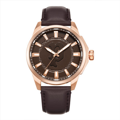 POLICE Kaweka Brown Dial Brown Leather Strap 46Mm