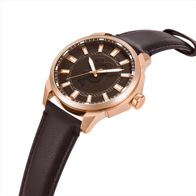 POLICE Kaweka Brown Dial Brown Leather Strap 46Mm