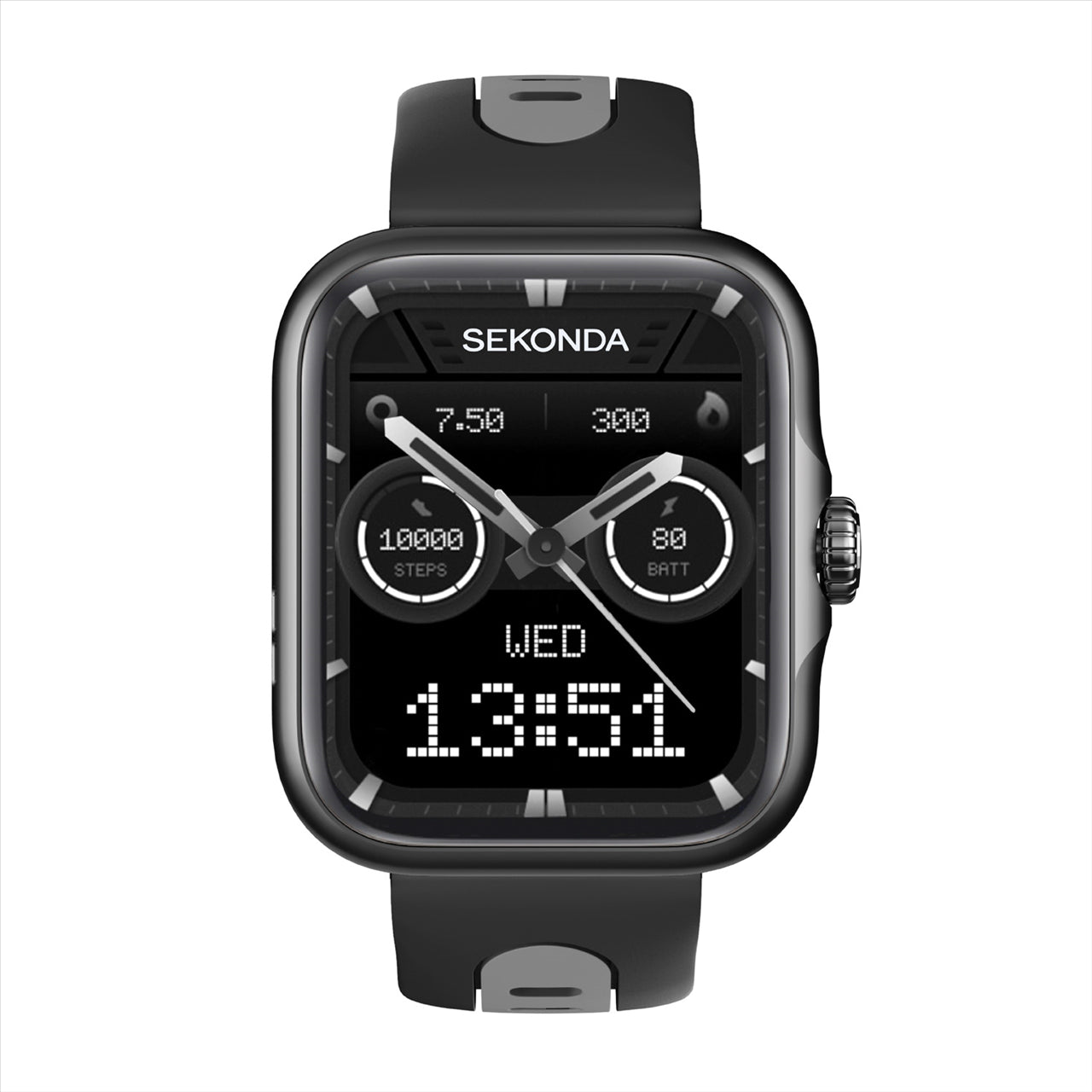 Sekonda Smart Motion Pro Black Silicone 39Mm