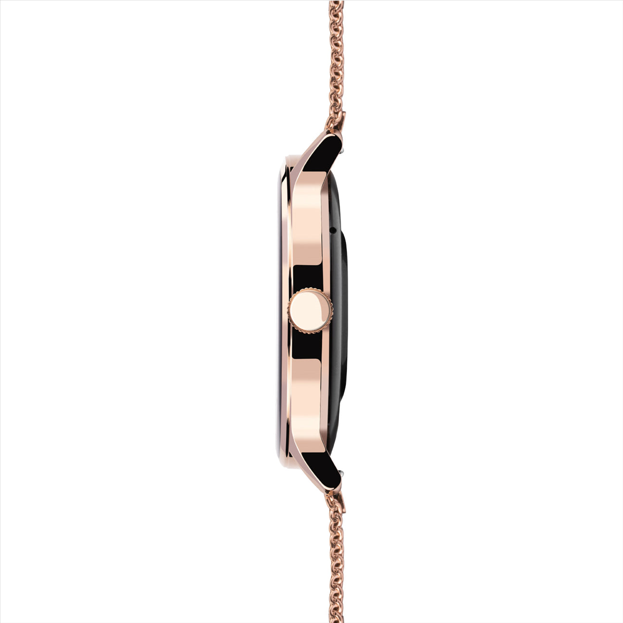 Sekonda Smart Flex+ Black Dial Rose Gold Mesh Bracelet 42Mm