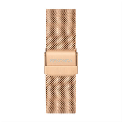 Sekonda Smart Flex+ Black Dial Rose Gold Mesh Bracelet 42Mm