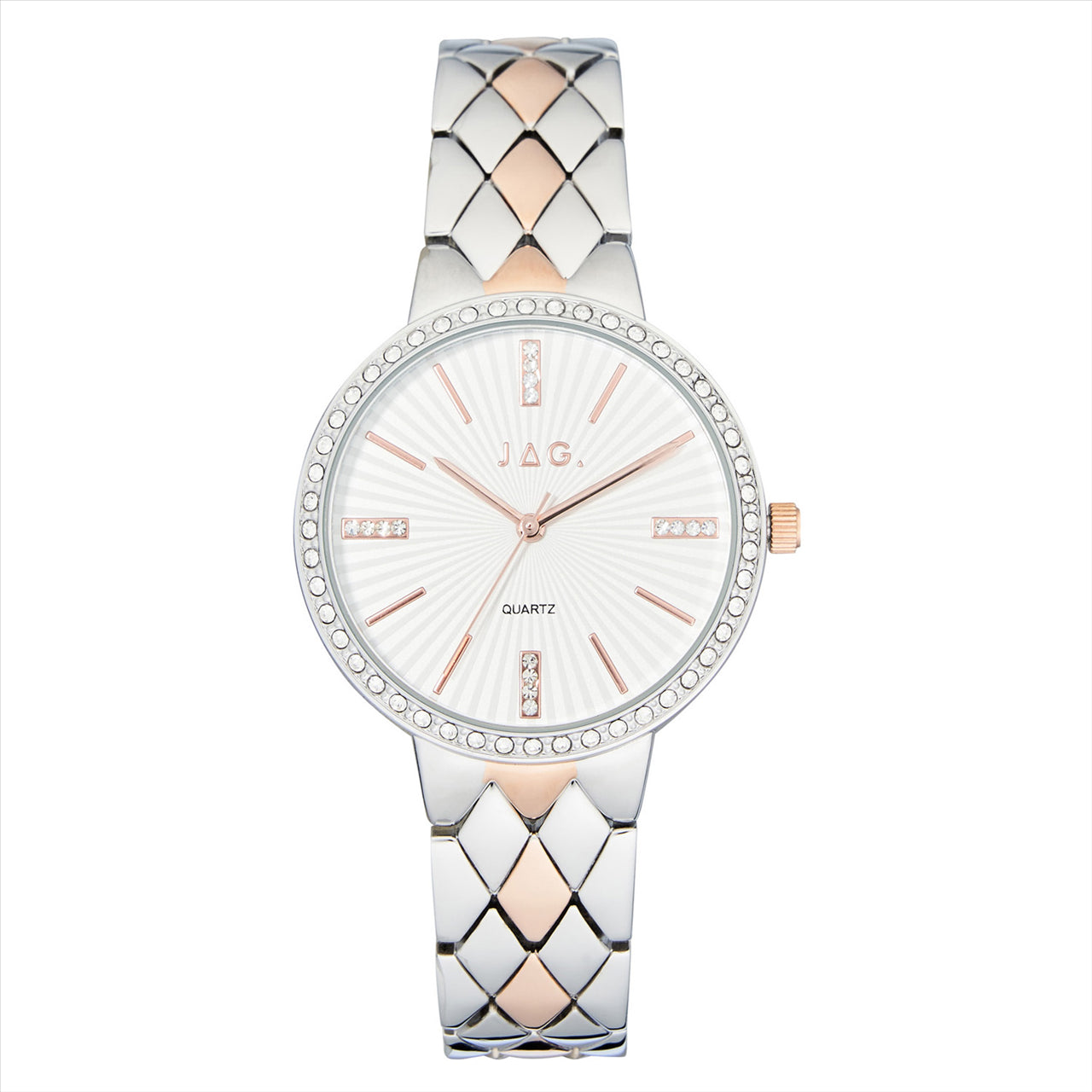 JAG Watch BALMORAL White Dial 36MM IPS & IPR Bracelet