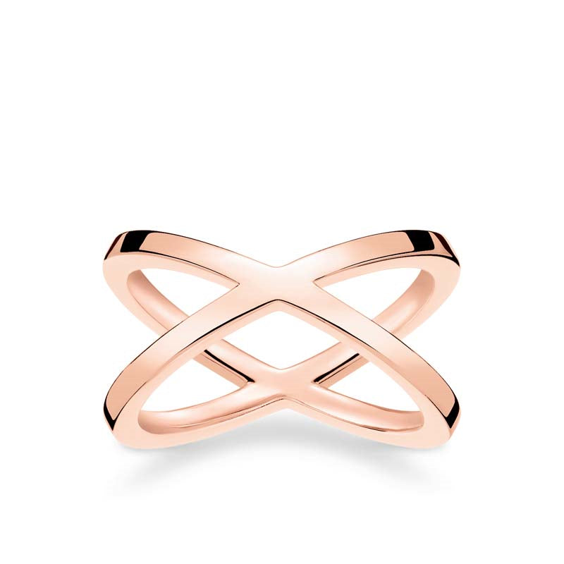 Thomas Sabo Gold Plated Cross Ring