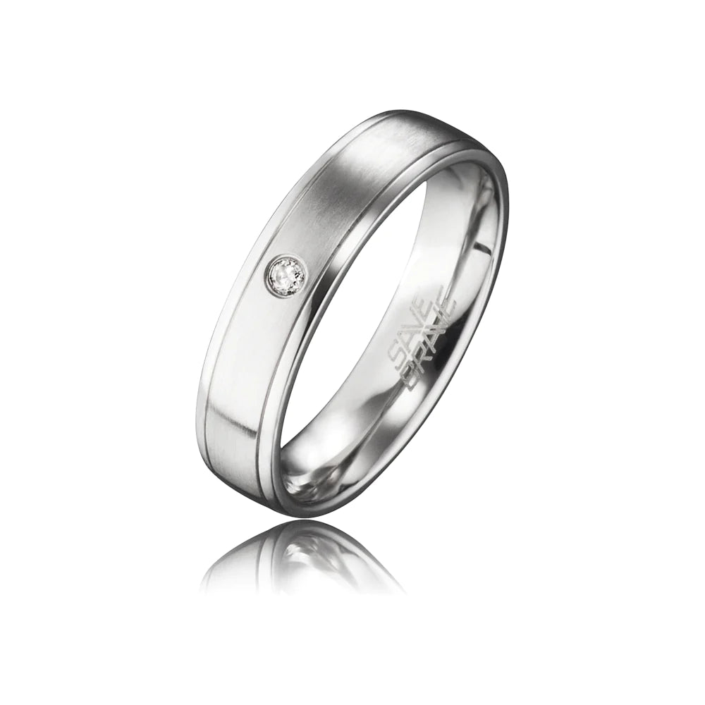 Save Brave Eva Diamond Stainless Steel Ring