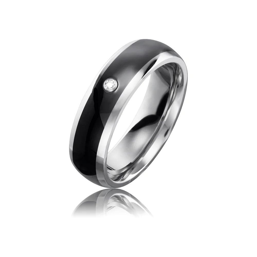 Save Brave Julia Diamond Black Ceramic Ring