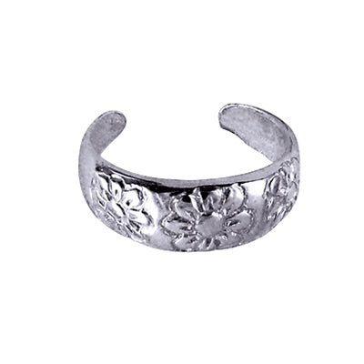 flower pattern toe ring