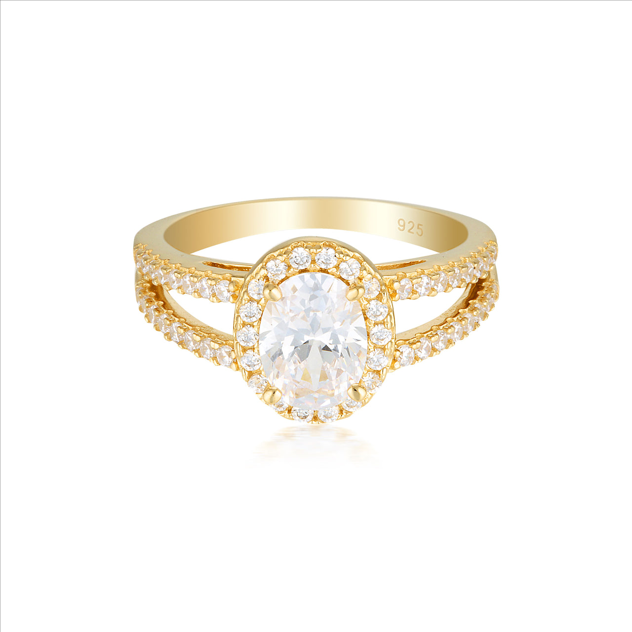 Aurora Glory Gold Plated Ring Size-7