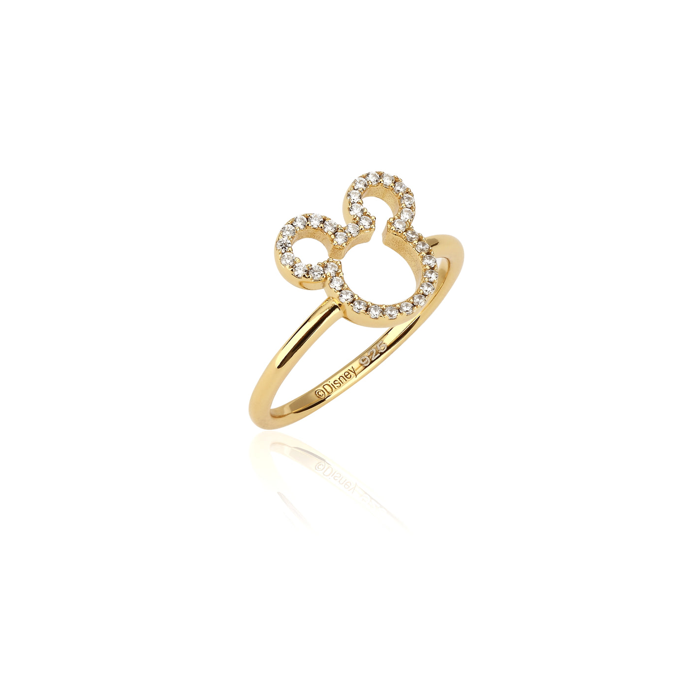 Disney Couture Silver Yellow Gold Plated Mickey Head Ring