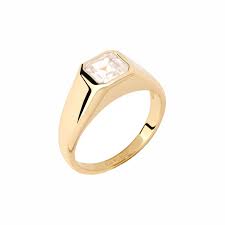 Pd Paola 18Ct Gold Plated Cubic Zirconia Ring