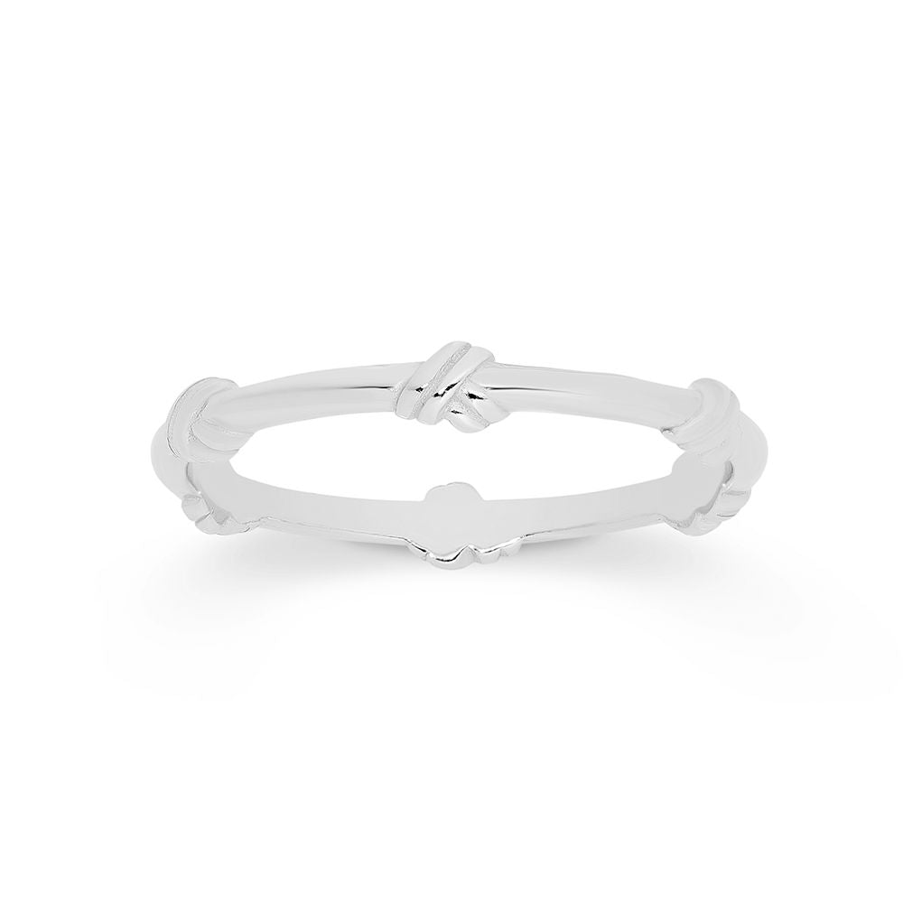 Sterling Silver Thin Band With Twist Details Xmas 2023 0507