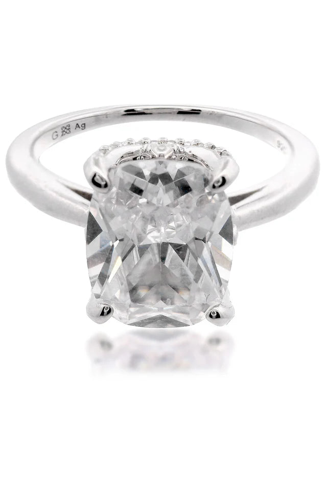 Sydney Soiree Elanie Cushion Cut Ring Wgp Sz7