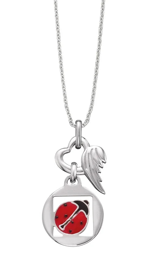 Hertzengel Red Lucky Ladybug Necklace 37+2Cm