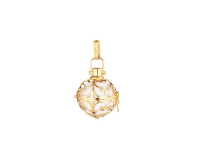 Engelsrufer Gold Plated White Soundball Pendant