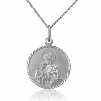Sterling Silver Rodioum Plated Holy Communion Religious Pendant