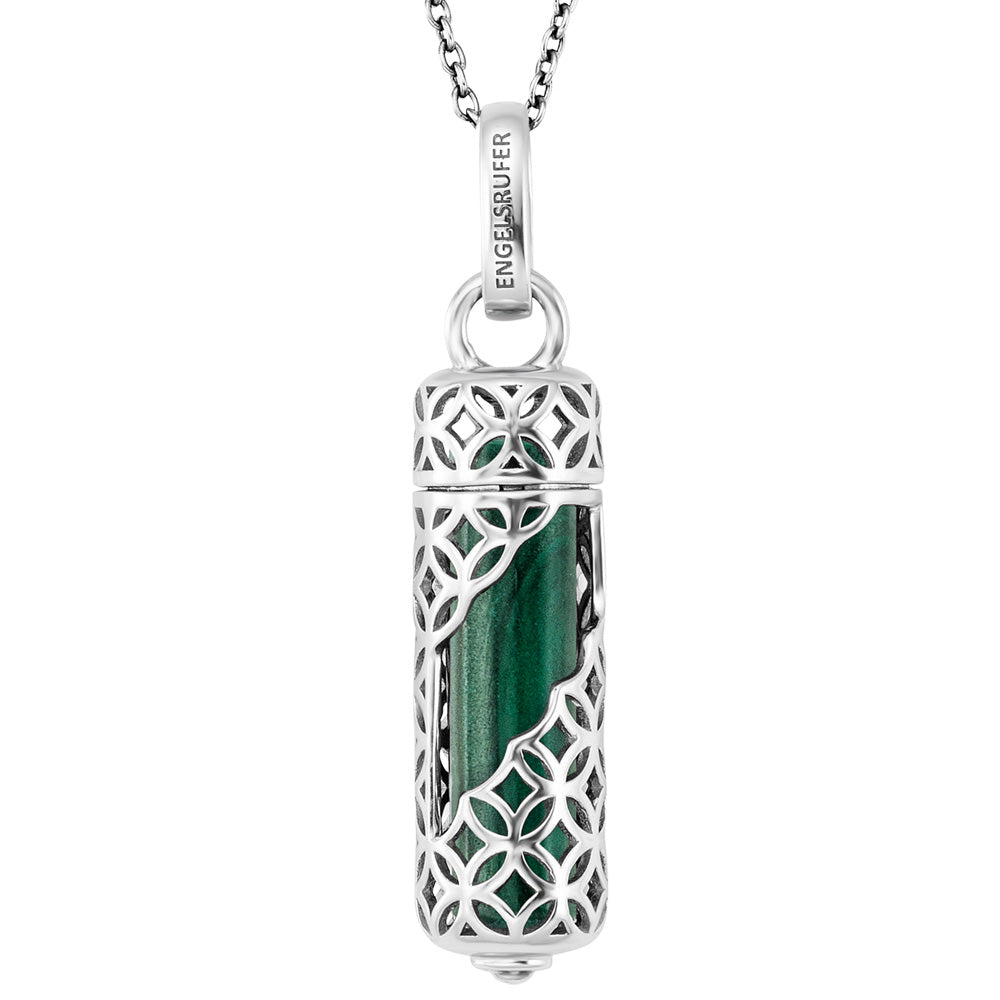 Englesrufer Silver Malachite Stone Pendant