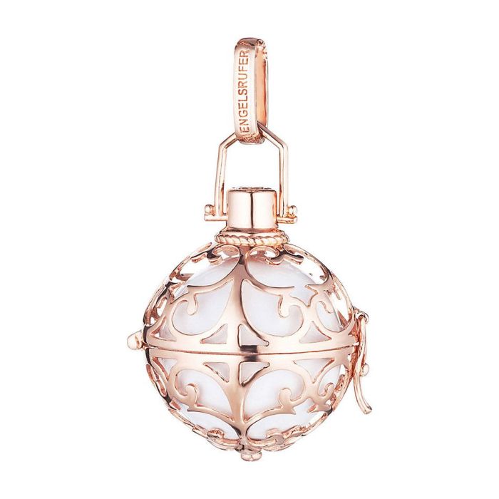 Rose Gold Plated White Soundball Medium Pendant