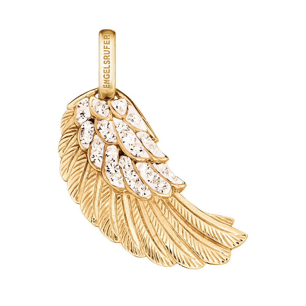 Engelsrufer Gold Plated Cubic Zirconia Wing Pendant