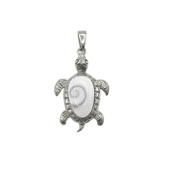 Sterling Silver Shiva Turtle Shell Pendant