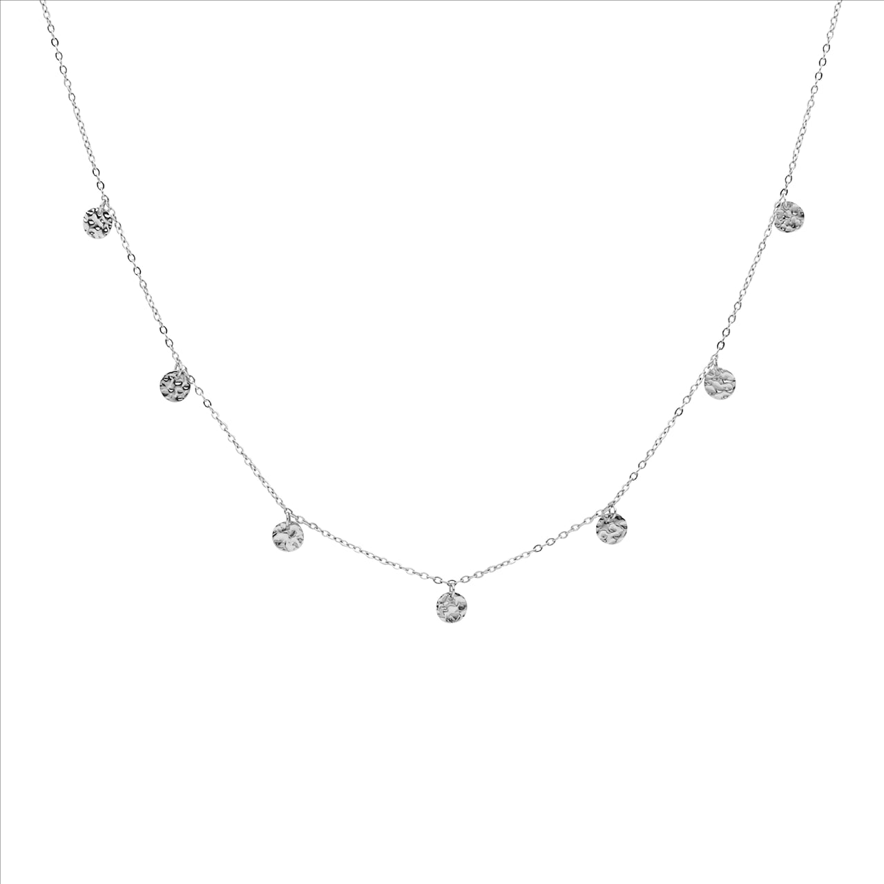 Necklace 40+5Cm With 7X Disk Feature
