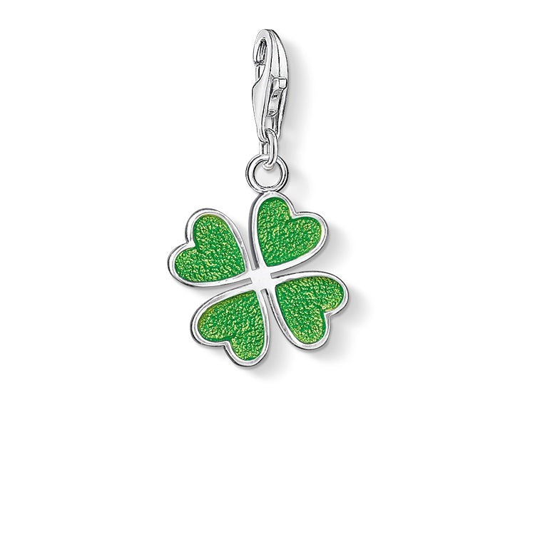 Thomas Sabo Green Clover Silver Charm